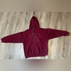 University of Montana Grizzlies Grizzly Country Maroon Hoodie Mens XL